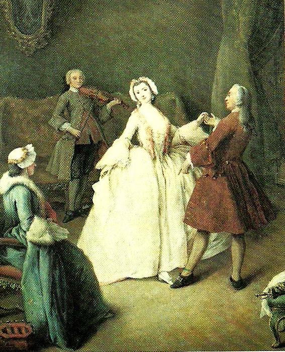 Alessandro Longhi the dancing lesson, c china oil painting image